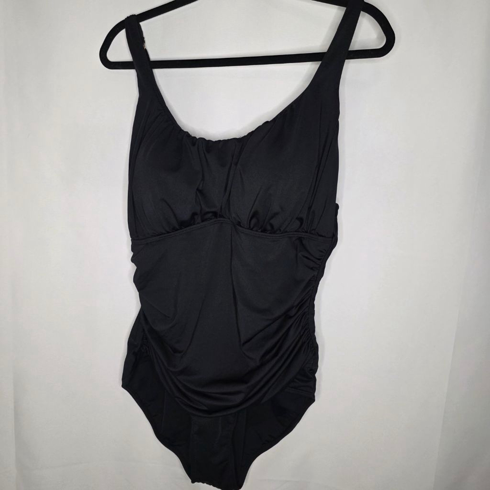 Women's Caribbean Sand Black One Piece Swimsuit 20W
